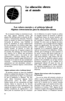 Los valores morales y el arbitraje laboral: algunas consecuencias para la educación obrera
