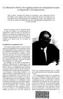 La educación obrera y las organizaciones de trabajadores rurales: su desarrollo y fortalecimiento
