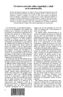 Un nuevo convenio sobre seguridad y salud en la construcción