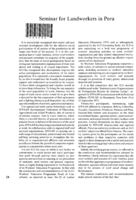 Seminar for landworkers in Peru