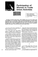 Participation of women in trade union activities