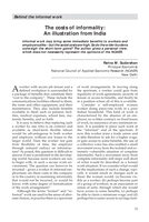 The costs of informality: an illustration from India