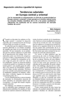 Tendencias salariales en Europa central y oriental