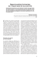 Rapports publics d'entreprises sur l'impact social de leurs activités