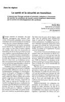 La santé et la sécurité en transition