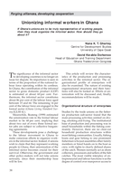 Unionizing informal workers in Ghana