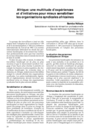 Afrique: une multitude d'expériences et d'initiatives pour mieux sensibiliser les organisations syndicales africaines