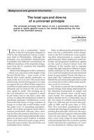 The local ups and downs of a universal principle