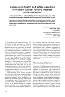 Occupational health and safety inspection in Western Europe: policies, practices and experiences