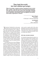 They feed the world, but their children go hungry