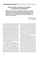 Les travailleurs migrants au secours d'une Europe vieillissante?