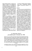 La educación obrera: prioridades para el decenio de 1980