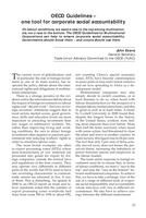 OECD Guidelines: one tool for corporate social accountability