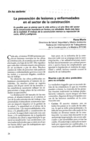 La prevención de lesiones y enfermedades en el sector de la construcción