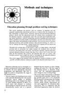 Education planning through problem-solving techniques