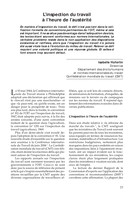 L'inspection du travail à l'heure de l'austérité