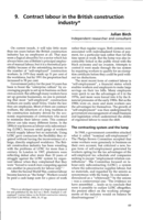 Contract labour in the British construction industry