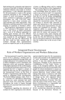 Integrated rural development role of workers organisations and workers education