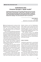 Undeclared jobs threaten Europe's "social model"