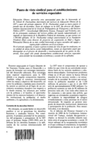 Punto de vista sindical para el establecimiento de servicios especiales