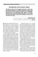 Immigration and workers' rights