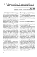 Trabajo en régimen de subcontratación en la India, su estructura y cuestiones al respecto