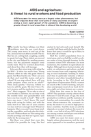 AIDS and agriculture: a threat to rural workers and food production