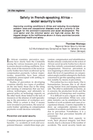 Safety in French-speaking Africa: social security's role