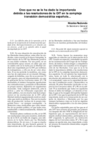 Creo que no se le ha dado la importancia debida a las resoluciones de la OIT en la compleja transición democrática española...