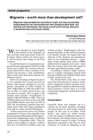 Migrants: worth more than development aid?
