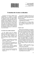 Evaluation des besoins en éducation