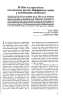 El SIDA y la agricultura: una amenaza para los trabajadores rurales y la producción alimentaria