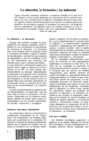 La educación, la formación y las industrias