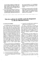 Faire des syndicats de véritables agents du changement: le rôle de l'éducation ouvrière