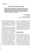 Un travail qui nuit à la santé