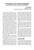 Les syndicats et les travailleurs handicapés en Amérique latine: dans les coulisses?