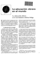 La educación obrera en el movimiento sindical belga