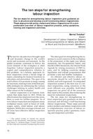 The ten steps for strengthening labour inspection