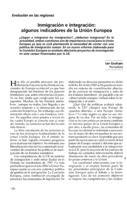 Inmigración e integración: algunos indicadores de la Unión Europea