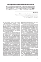 La responsabilité sociale de l'économie