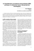 La Confédération européenne des syndicats (CES): politique et actions en faveur des personnes handicapées