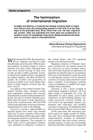 The feminization of international migration