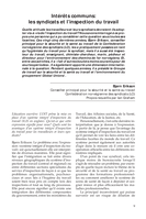 Intérêts communs: les syndicats et l'inspection du travail