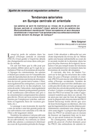Tendances salariales en Europe centrale et orientale