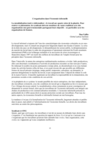 L'organisation dans l'économie informelle
