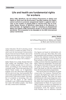 Life and health are fundamental rights for workers