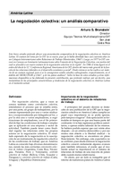 La negociación colectiva: un análisis comparativo: América Latina