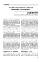 Social security: towards a renewed commitment for universality