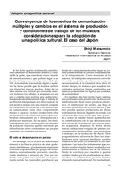 Convergencia de los medios de comunicación múltiples y cambios en el sistema de producción y condiciones de trabajo de los músicos: consideraciones para la adopción de una política cultural. El caso del Japón