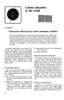 Australia: trade union effectiveness : some community attitudes